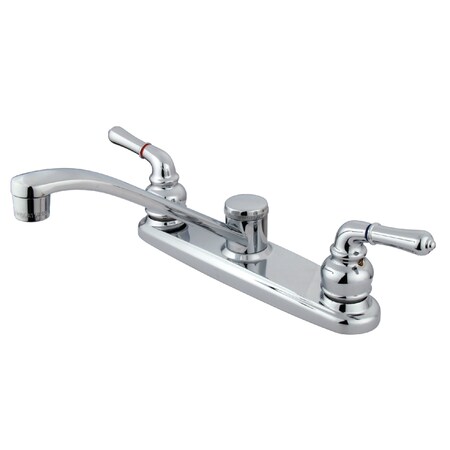 Kingston Brass Magellan 8" Centerset Kitchen Faucet, Chrome KB271